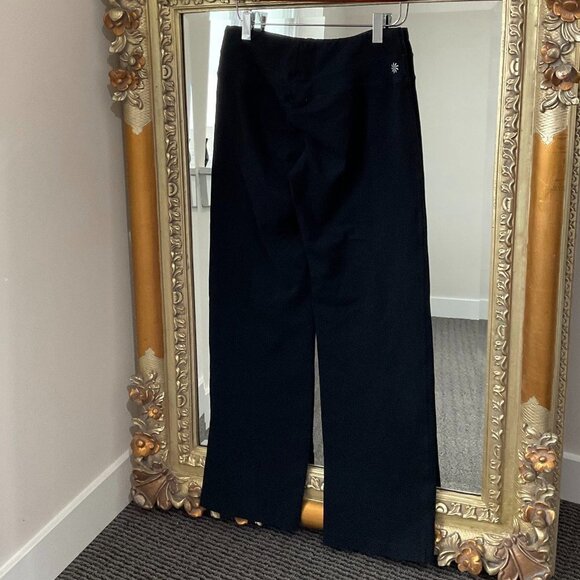 Athleta Pull-On Mid Rise Legging Logo Elastic Waist Straight Leg Size S Black - Picture 3 of 3